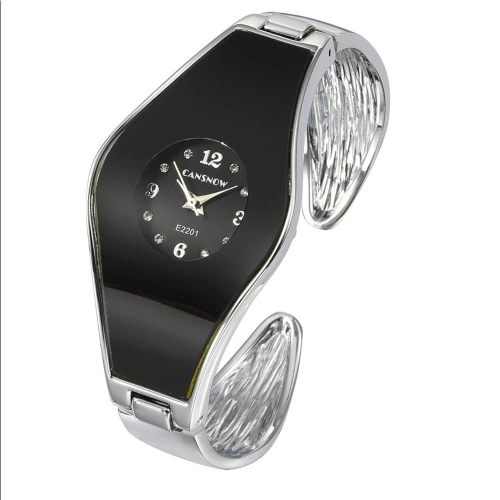 NWOT | Silver Analog Quartz Cuff Wrist Watch
